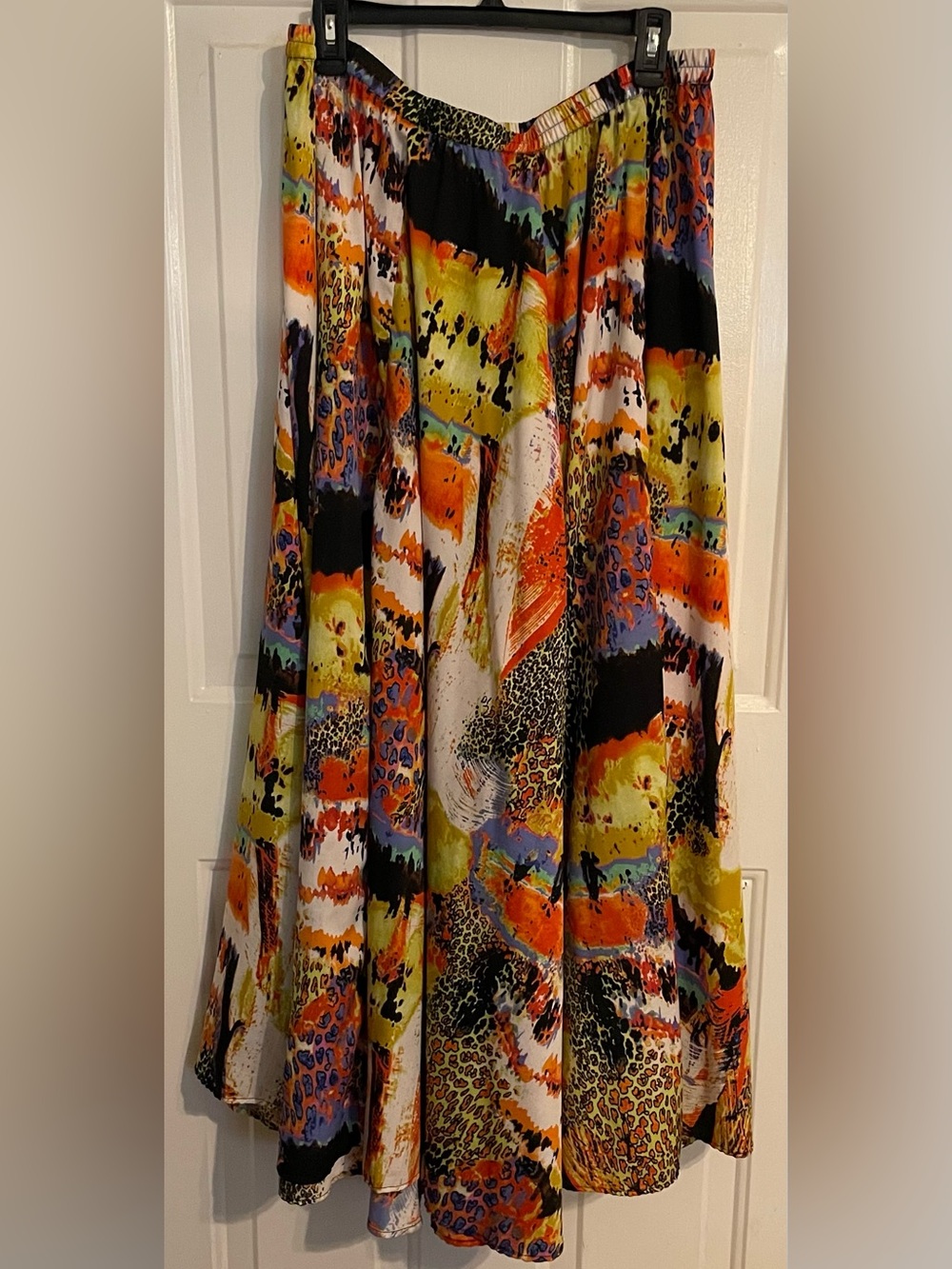 Colorburst Abstract Print Maxi Skirt - Multi Color